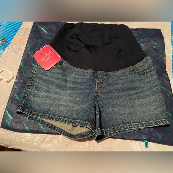 lSabeL maternity Pants - ISABEL MATERNITY shorts for women size 4 color blue black new